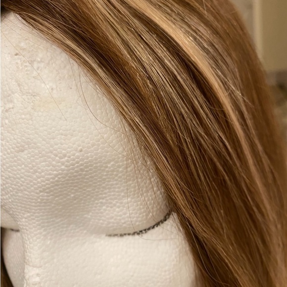 HUMAN HAIR Topper NEW WOT 100% Remy hair! Hidden Crown Brand Rooted Dark Blonde - Picture 13 of 16
